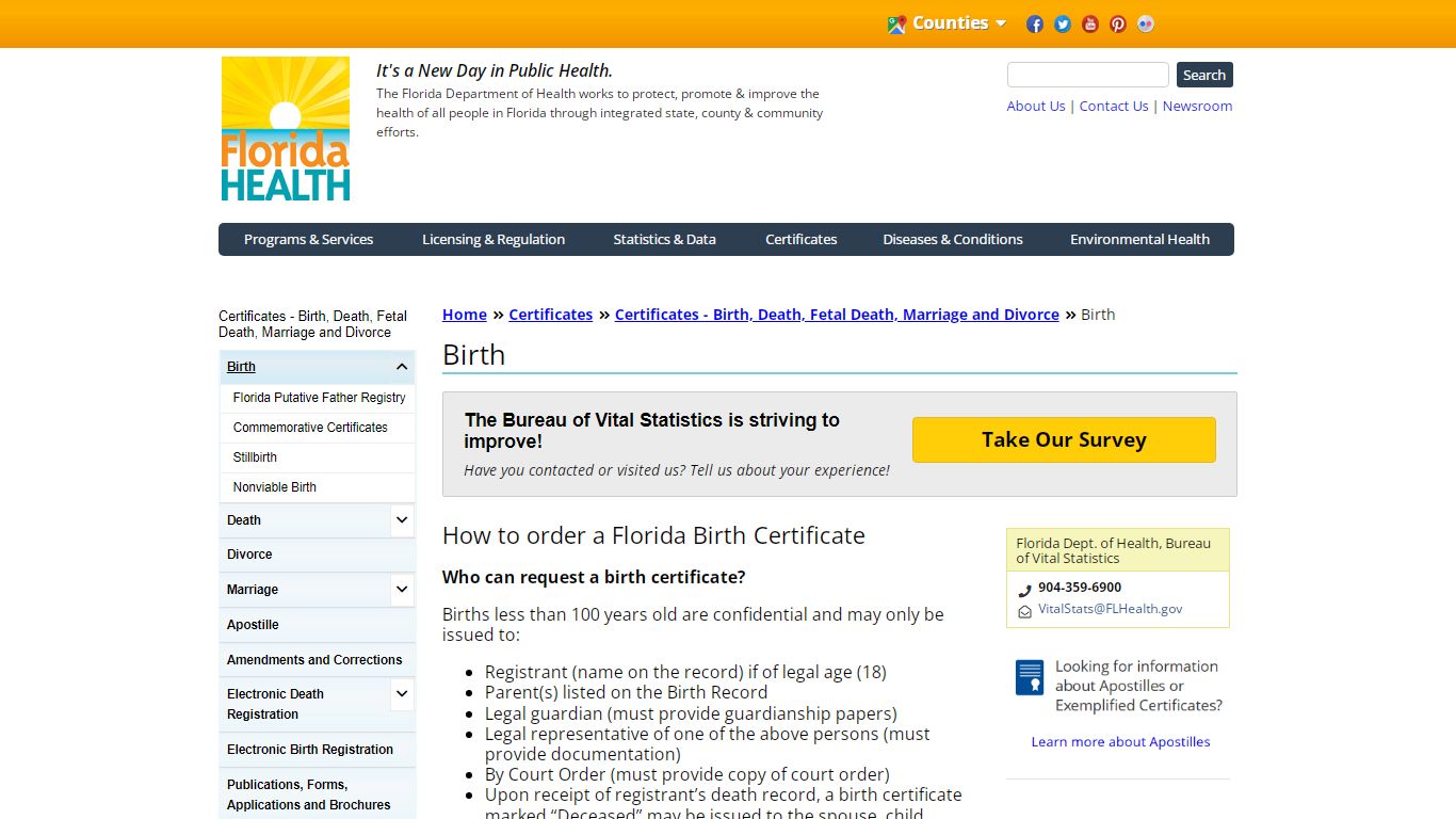 Birth | Florida Department of Health